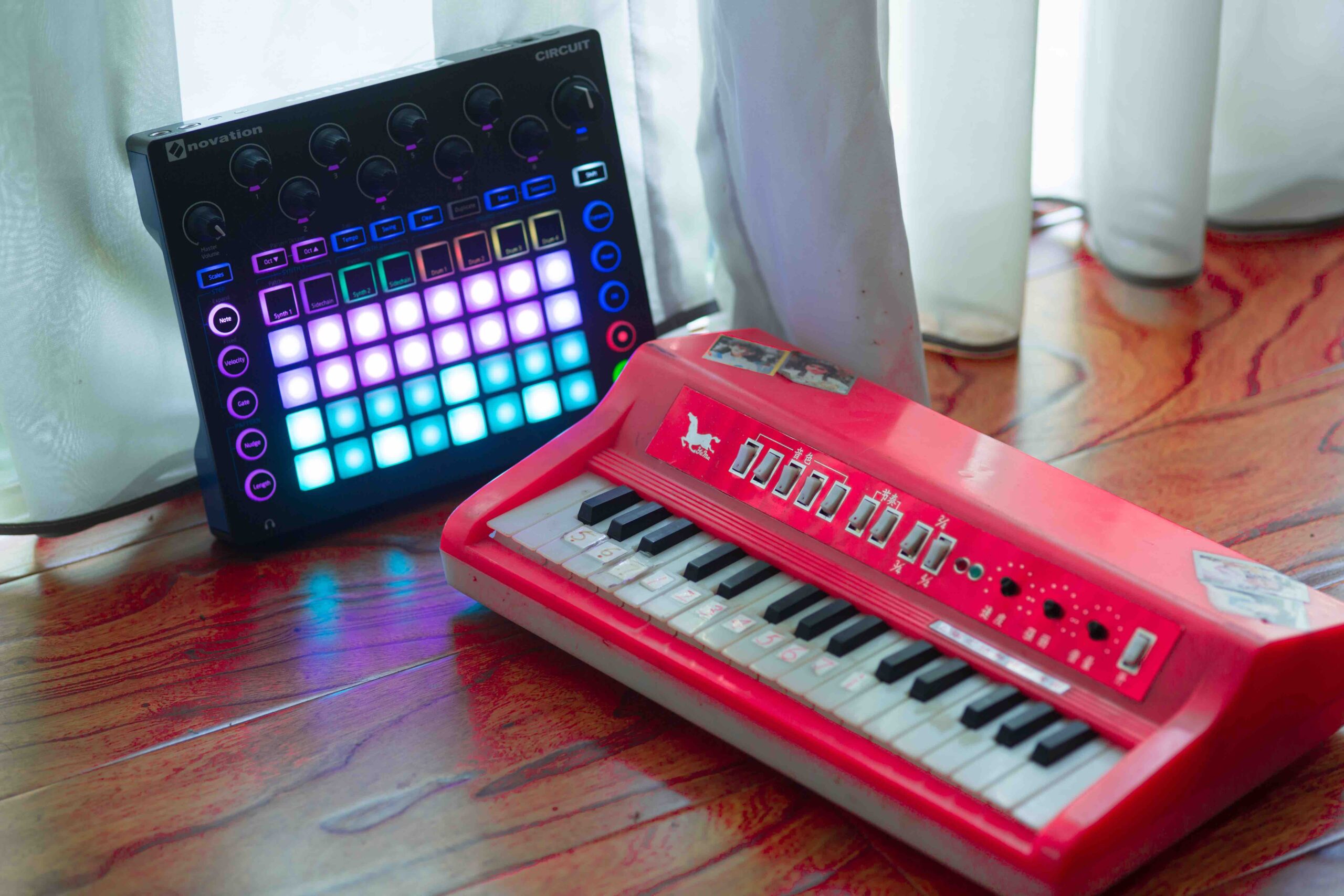 Novation Circuit and little buddy keyboard